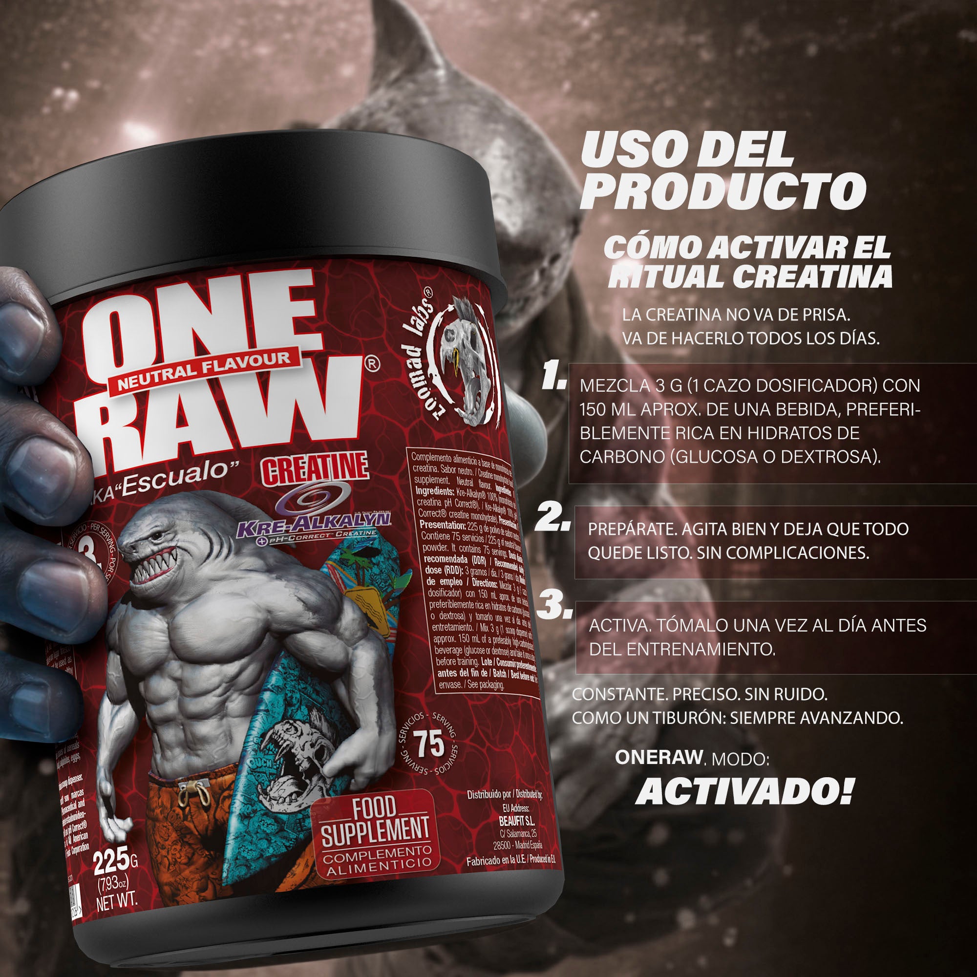 ONE RAW® Kre-Alkalyn® Creatine